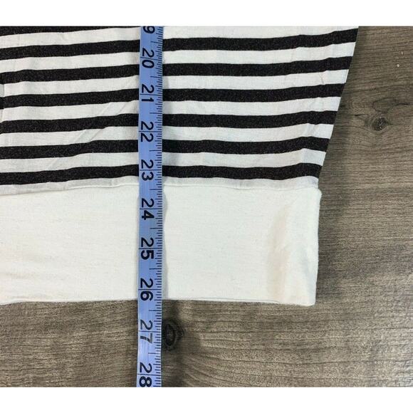 Cynthia Rowley Womens Tunic Top Size Medium Cold Shoulder Striped Banded Hem - Picture 4 of 6